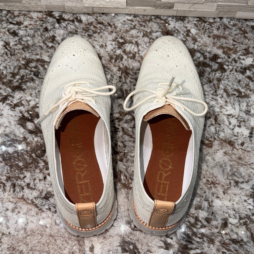 Cole Haan Men's ZERØGRAND Stitchlite Wingtip Oxfords - Cream - Picture 3 of 6